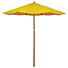 Northlight 9ft Outdoor Patio Market Umbrella with Wood Pole  Yellow Image 1