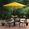Northlight 9ft Outdoor Patio Market Umbrella with Wood Pole  Yellow Image 1