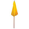 Northlight 9ft Outdoor Patio Market Umbrella with Wood Pole  Yellow Image 3