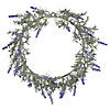 Northlight artificial led lighted lavender spring wreath- 16-inch  white lights Image 1