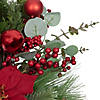 Northlight Artificial Red Berry and Poinsettia Christmas Wreath  28-Inch  Unlit Image 2