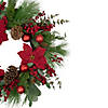 Northlight Artificial Red Berry and Poinsettia Christmas Wreath  28-Inch  Unlit Image 3