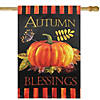 Northlight Autumn Blessings and Pumpkin Outdoor Garden Flag 40" x 28" Image 1