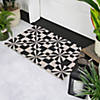 Northlight Black and Gray Abstract Rectangular Doormat 18" Proper 30" Image 1