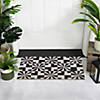 Northlight Black and Gray Abstract Rectangular Doormat 18" Proper 30" Image 1