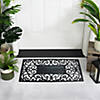 Northlight Black Scroll "Welcome" Door Mat 18" Proper 30" Image 1