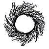 Northlight Black Twig Artificial Halloween Wreath - 24-Inch  Unlit Image 1