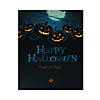 Northlight Blue and Black LED Lighted Jack-O'-Lanterns Happy Halloween Wall Art 23.5" x 19.75" Image 1