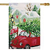 Northlight Christmas Tree Outdoor Garden Flag 20" x 48" Image 1