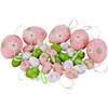 Northlight club pack of 29 pastel pink and white painted floral egg ornaments 3.25" Image 1
