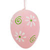 Northlight club pack of 29 pastel pink and white painted floral egg ornaments 3.25" Image 2