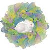 Northlight colorful deco mesh ribbon easter bunny wreath  24-inch  unlit Image 1