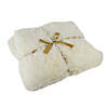 Northlight Cream White Plush Christmas Decorative Rectangular Throw Blanket 50" x 60" Image 1
