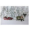 Northlight Fiber Optic Lighted Santa in His Sleigh Canvas Wall Art 15.75" x 23.5" Image 1