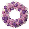 Northlight glittered pink and purple easter egg wreath  20-inch  unlit Image 1