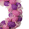 Northlight glittered pink and purple easter egg wreath  20-inch  unlit Image 3
