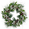 Northlight Glittered White Berry and Pinecone Artificial Christmas Wreath  30-Inch  Unlit Image 1
