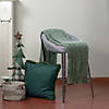 Northlight Green Chenille Cable Knit Rectangular Throw Blanket 50" x 60" Image 1