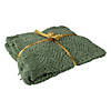 Northlight Green Chenille Cable Knit Rectangular Throw Blanket 50" x 60" Image 3