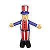 Northlight Inflatable White and Red Lighted Standing Uncle Sam Outdoor Decor  70-Inch Image 1