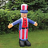 Northlight Inflatable White and Red Lighted Standing Uncle Sam Outdoor Decor  70-Inch Image 1