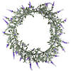 Northlight led lighted artificial white/purple lavender spring wreath- 16-inch  white lights Image 1