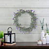 Northlight led lighted artificial white/purple lavender spring wreath- 16-inch  white lights Image 1