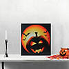 Northlight LED Lighted Bats and Jack-O-Lantern Halloween Canvas Wall Art 19.75" x 19.75" Image 1