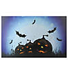 Northlight LED Lighted Jack-O-Lanterns and Bats Halloween Canvas Wall Art 23.5" x 15.5" Image 1
