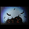 Northlight LED Lighted Jack-O-Lanterns and Bats Halloween Canvas Wall Art 23.5" x 15.5" Image 2