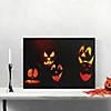 Northlight LED Lighted Silly and Spooky Jack-O-Lanterns Halloween Canvas Wall Art 15.75" x 12" Image 1
