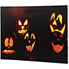 Northlight LED Lighted Silly and Spooky Jack-O-Lanterns Halloween Canvas Wall Art 15.75" x 12" Image 1