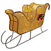 Northlight Lighted Gold Shiny Christmas Sleigh Outdoor Yard Decoration  36-inch Image 1