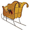 Northlight Lighted Gold Shiny Christmas Sleigh Outdoor Yard Decoration  36-inch Image 2