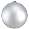 Northlight Matte Silver Shatterproof Christmas Ball Ornament 10" (250mm) Image 1