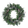 Northlight Mixed Pine and Blueberries Artificial Christmas Wreath -24-Inch  Unlit Image 1