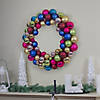 Northlight Multi-Color 2-Finish Shatterproof Ball Christmas Wreath  24-Inch Image 1
