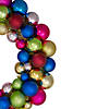 Northlight Multi-Color 2-Finish Shatterproof Ball Christmas Wreath  24-Inch Image 2