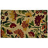 Northlight natural coir floral spring door mat 18" x 30" Image 1