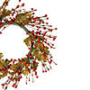 Northlight Orange Berries and Yellow Leaves Fall Harvest Artificial Wreath  22" Image 2
