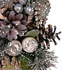 Northlight Pastel Pink Pine Cones and Stars Glittered Artificial Christmas Wreath  13-Inch  Unlit Image 2