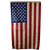 Northlight Patriotic Tea-Stained Embroidered American Flag with Grommets 3' x 5' Image 1