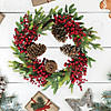 Northlight Pine Cone and Berry Artificial Christmas Wreath  22-Inch  Unlit Image 1