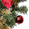 Northlight Poinsettias and Ball Ornaments Artificial Christmas Wreath - 24-Inch  Unlit Image 2