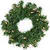 Northlight Pre-Lit Deluxe Dorchester Pine Artificial Christmas Wreath  12-Inch  Clear Lights Image 1