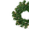 Northlight Pre-Lit Deluxe Dorchester Pine Artificial Christmas Wreath  12-Inch  Clear Lights Image 1