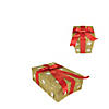 Northlight - Pre-Lit Gold and Red Snowflake Gift Box Outdoor Christmas Decor, Set of 3 Image 2