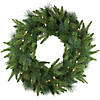 Northlight Pre-Lit Green Mixed Rosemary Emerald Angel Pine Artificial Christmas Wreath - 30-Inch  Clear Lights Image 2