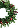 Northlight Pre-lit Noble Fir with Red Berries and Pine Cones Artificial Christmas Wreath - 24" - Clear Lights Image 2