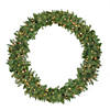 Northlight Pre-Lit Northern Pine Artificial Christmas Wreath - 48-Inch  Clear Lights Image 1